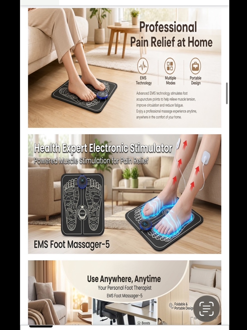 Health Expert Electronic Stimulator and Powered Muscle Stimulation NIOB - Picture 3 of 4